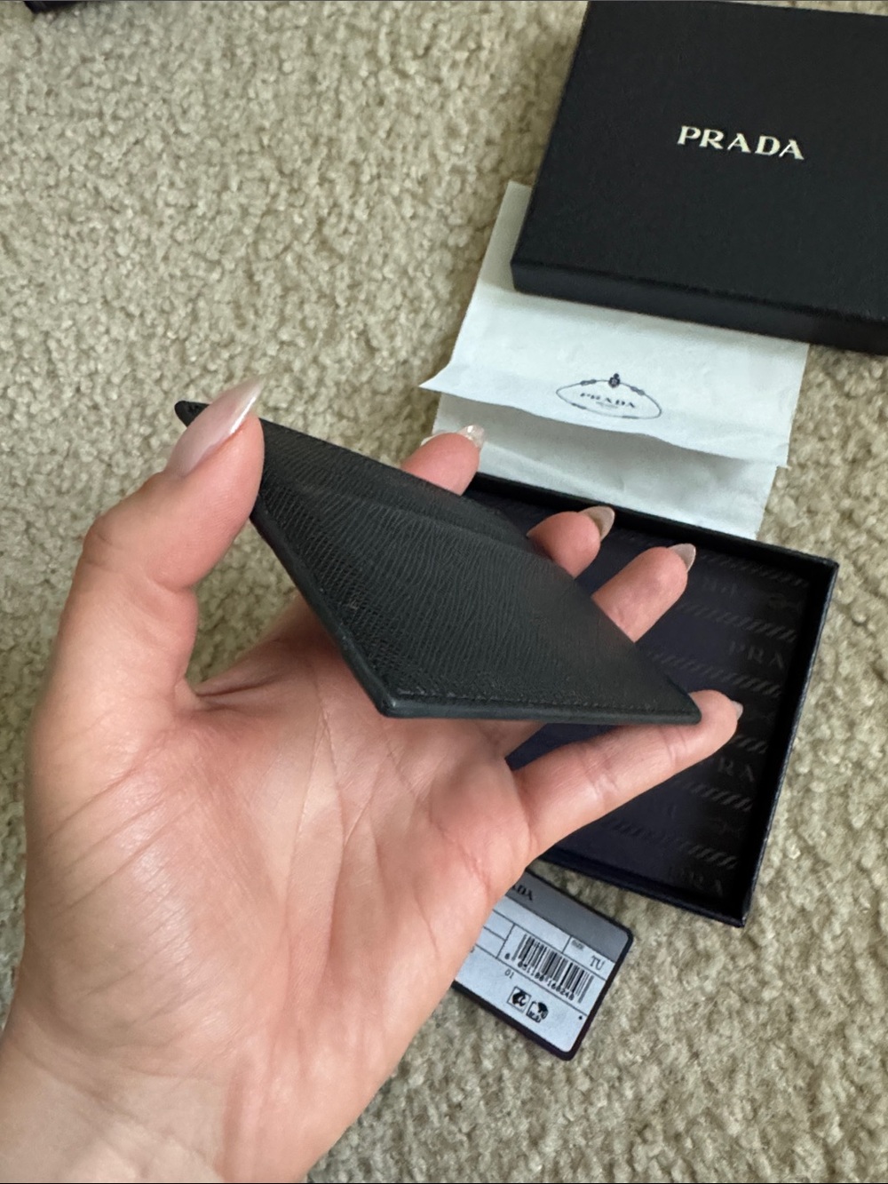 Prada Saffiano Leather card holder black - Picture 8 of 15